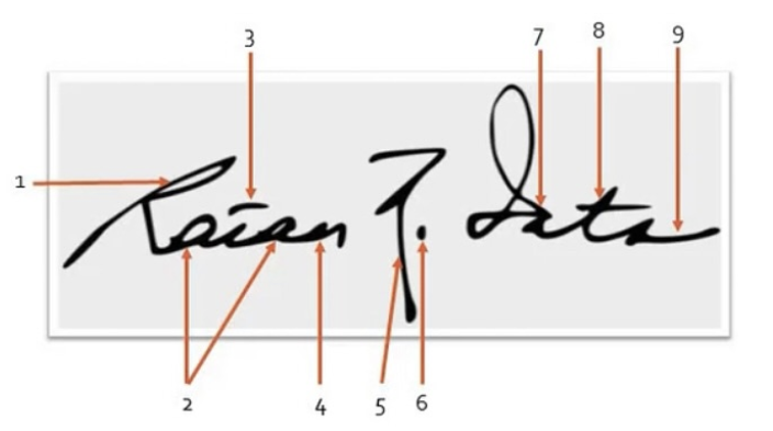 Annotated signature of Ratan Tata